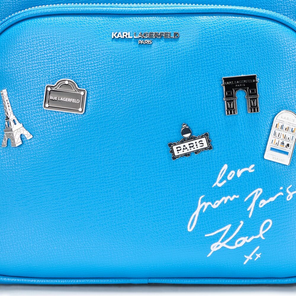 3539 Maybelle Love From Paris Backpack, Pathalo Blue, One Size - Picture 3 of 5